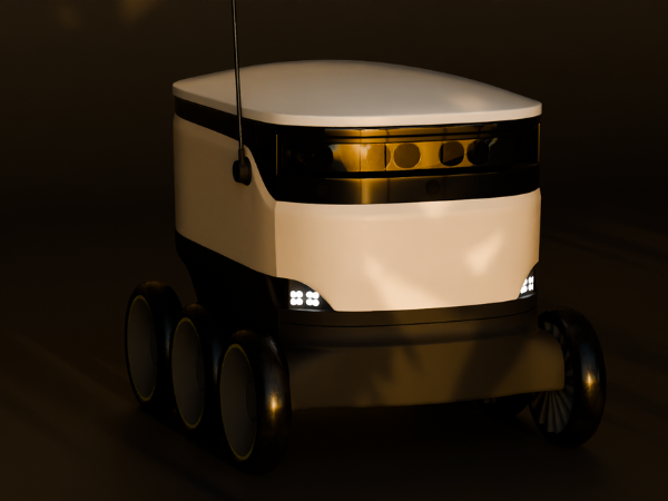 Starship delivery robot 3D animated video